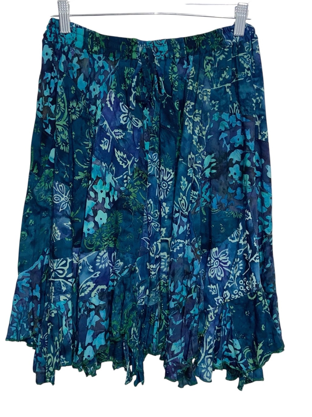Boho Skirt Womens Medium Upcycled Recycled Patchwork Hippie Festival Hankerchief